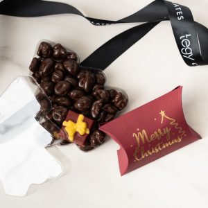 Caja Pino Navideña con Pasitas Chocolate
